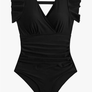 Elegant Black Women's One Piece Swimsuit
